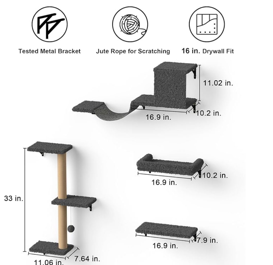 4 in 1 Large Cat Walls Furniture Set